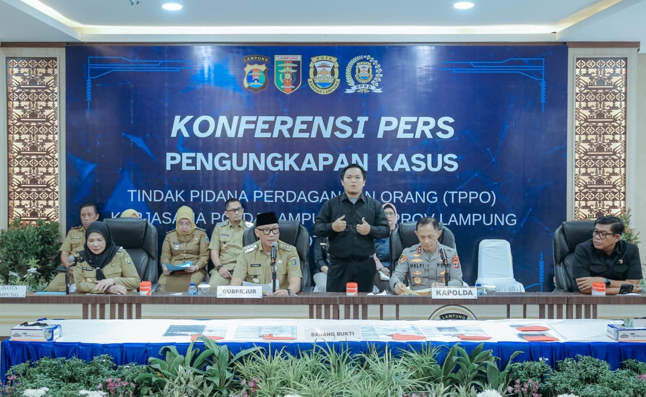 Gubernur Mirza Apresiasi Pengungkapan Kasus TPPO Anak oleh Polda Lampung
