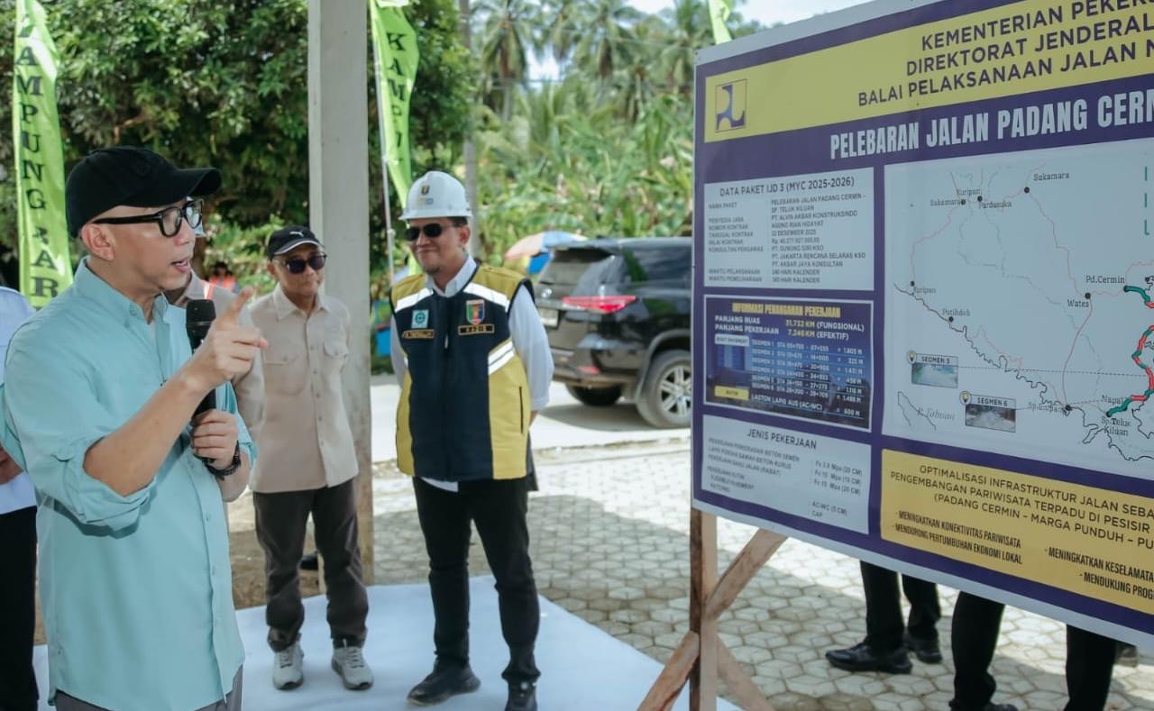 Gubernur Mirza Percepat Perbaikan Jalan Padang Cermin–Teluk Kiluan dengan Menerapkan Skema Inpres Jalan Daerah