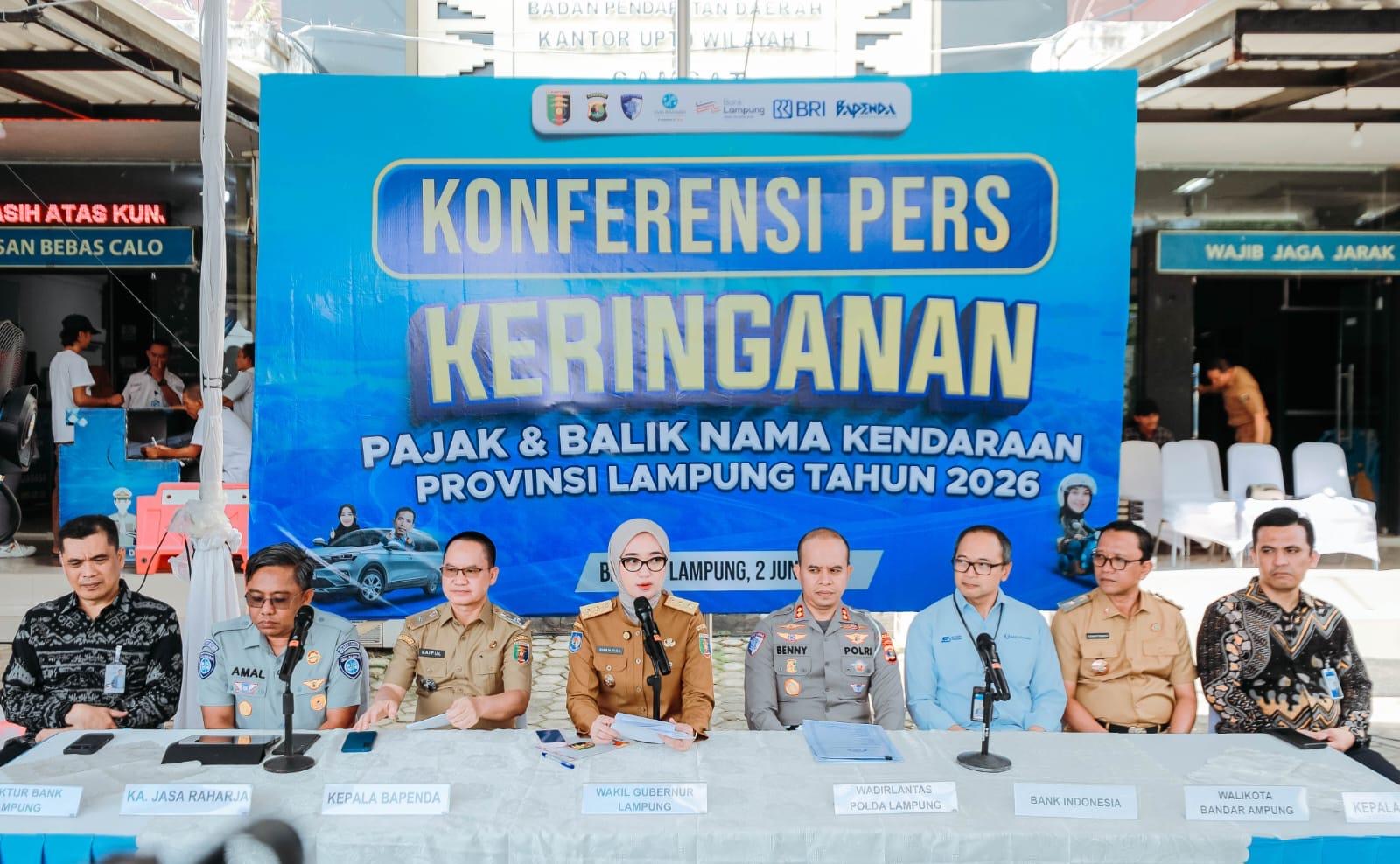 Wagub Jihan Nurlela Luncurkan Program Keringanan Pajak Kendaraan Bermotor Tahun 2026